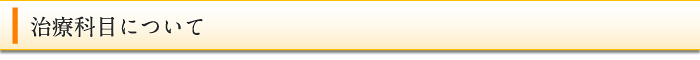 治療科目について